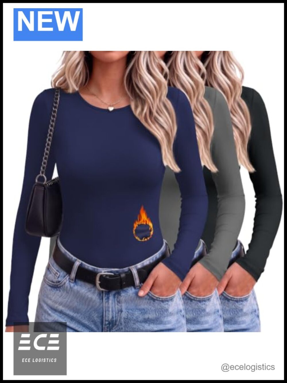 Micro Fleece Thermal Underwear Top Fitted Long Sleeve Crew Neck